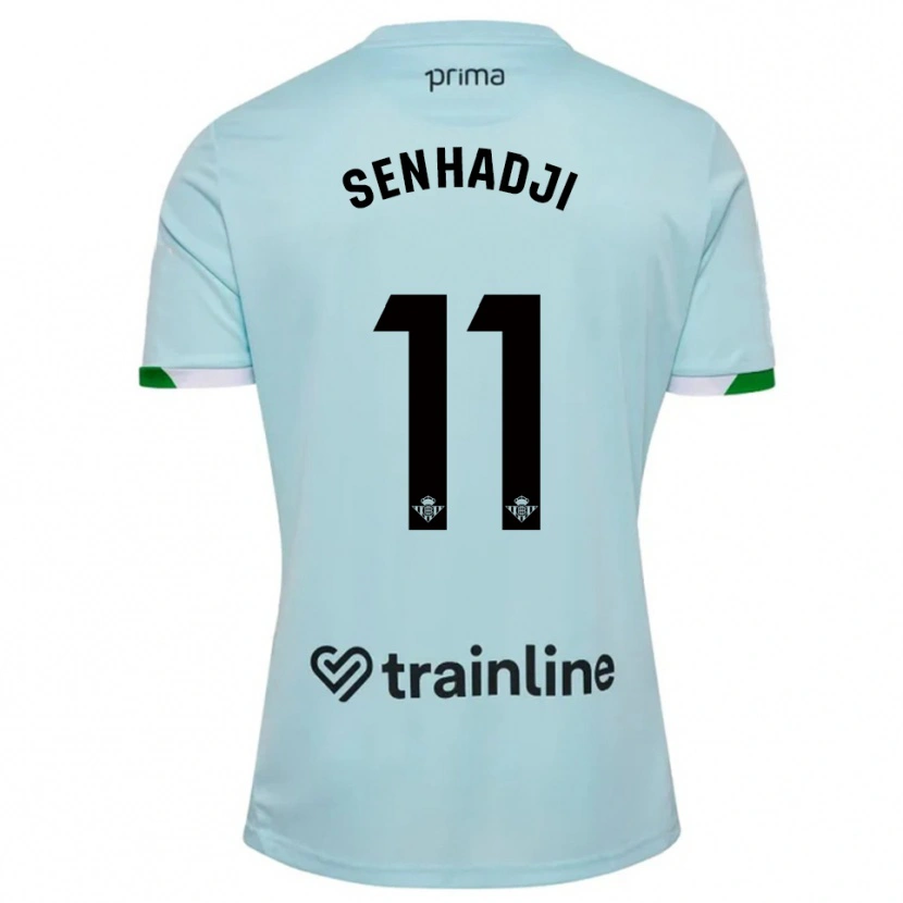 Danxen Barn Yanis Senhadji #11 Himmelsblå Grön Bortatröja Matchtröjor 2025/26 Tröjor T-Tröja