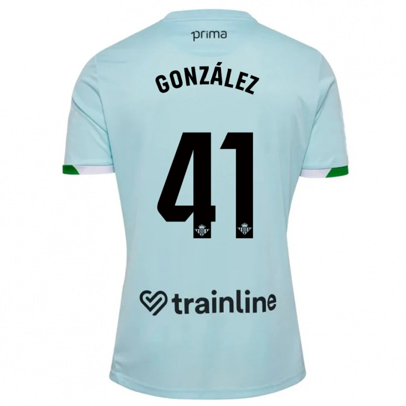 Danxen Barn Manu González #41 Himmelsblå Grön Bortatröja Matchtröjor 2025/26 Tröjor T-Tröja