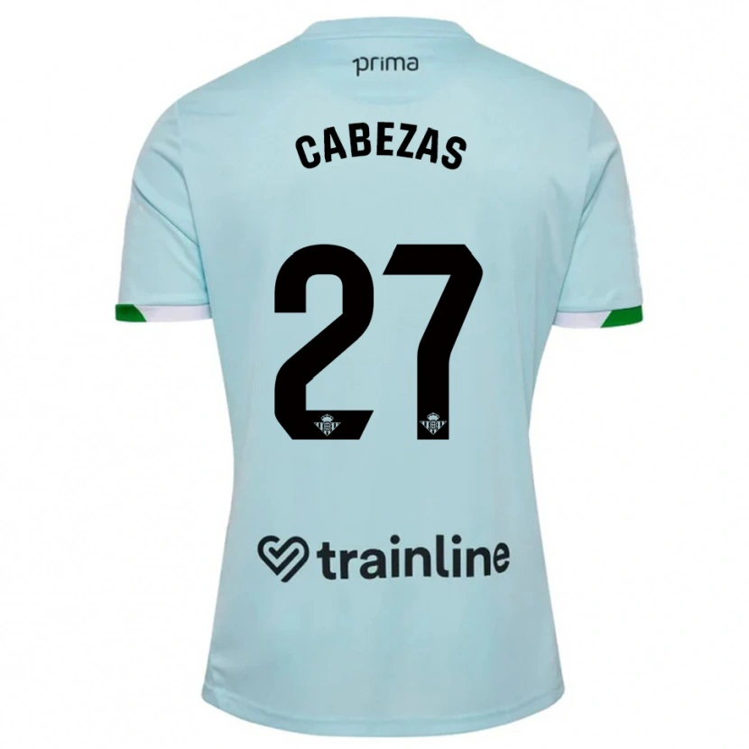 Danxen Barn Ángela Cabezas #27 Himmelsblå Grön Bortatröja Matchtröjor 2025/26 Tröjor T-Tröja