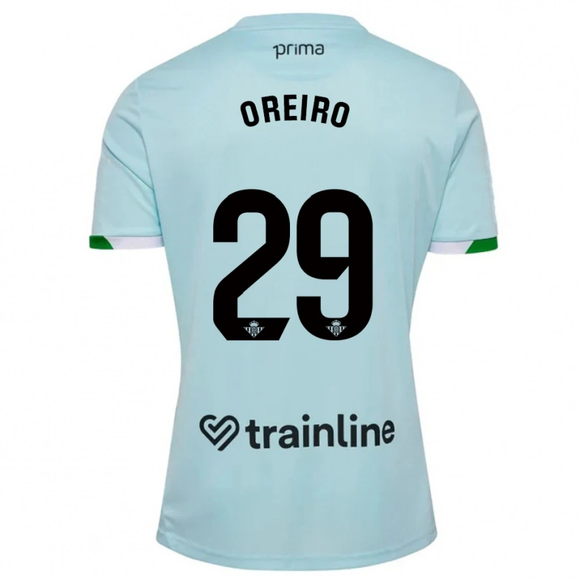 Danxen Barn Jorge Oreiro #29 Himmelsblå Grön Bortatröja Matchtröjor 2025/26 Tröjor T-Tröja