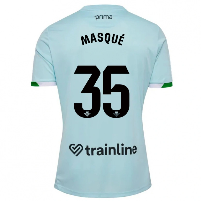 Danxen Barn Òscar Masqué #35 Himmelsblå Grön Bortatröja Matchtröjor 2025/26 Tröjor T-Tröja