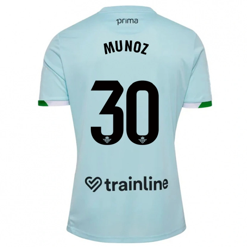 Danxen Barn Blanca Muñoz #30 Himmelsblå Grön Bortatröja Matchtröjor 2025/26 Tröjor T-Tröja