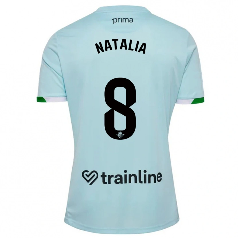 Danxen Barn Natalia Montilla Martinez #8 Himmelsblå Grön Bortatröja Matchtröjor 2025/26 Tröjor T-Tröja