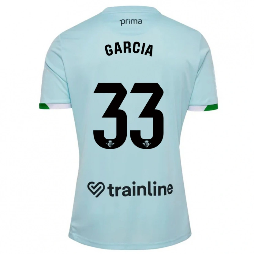 Danxen Barn Pablo García #33 Himmelsblå Grön Bortatröja Matchtröjor 2025/26 Tröjor T-Tröja