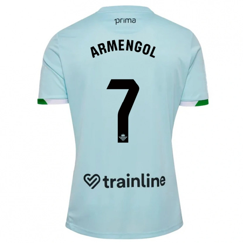 Danxen Barn Carla Armengol #7 Himmelsblå Grön Bortatröja Matchtröjor 2025/26 Tröjor T-Tröja