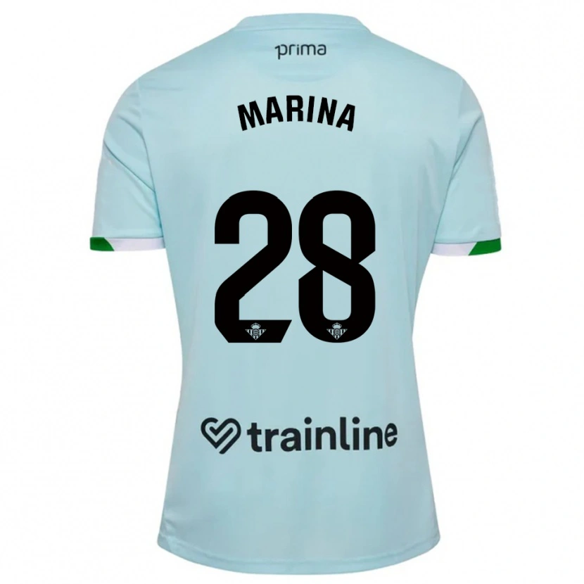 Danxen Barn Marina Sánchez #28 Himmelsblå Grön Bortatröja Matchtröjor 2025/26 Tröjor T-Tröja