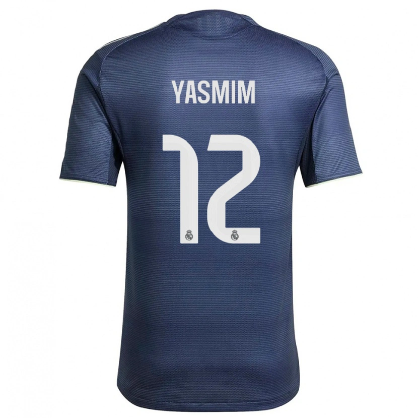 Danxen Barn Yasmim Assis Ribeiro #12 Marinblå Silver Bortatröja Matchtröjor 2025/26 Tröjor T-Tröja