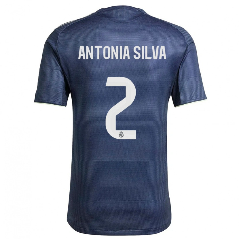 Danxen Barn Antônia Silva #2 Marinblå Silver Bortatröja Matchtröjor 2025/26 Tröjor T-Tröja