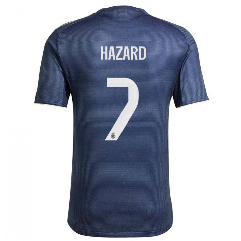 Danxen Barn Eden Hazard #7 Marinblå Silver Bortatröja Matchtröjor 2025/26 Tröjor T-Tröja