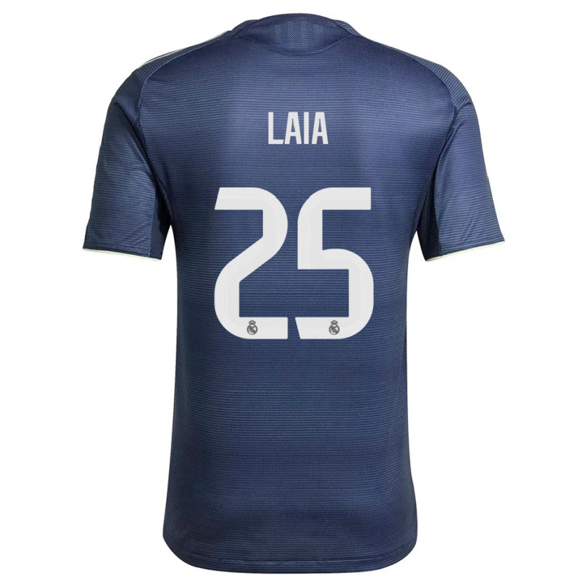 Danxen Barn Laia López De La Morena #25 Marinblå Silver Bortatröja Matchtröjor 2025/26 Tröjor T-Tröja
