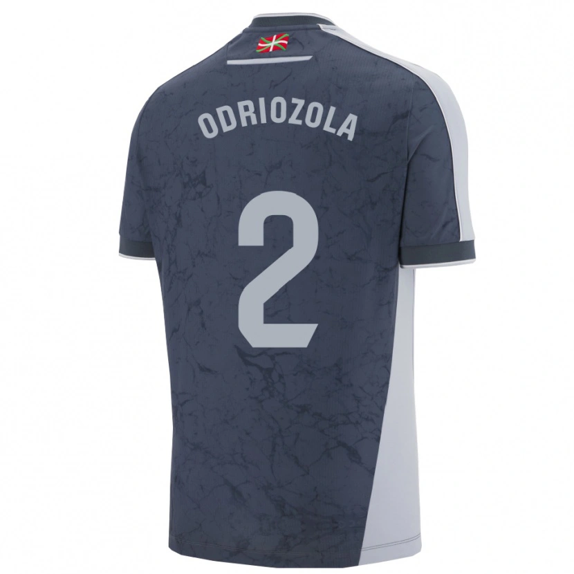 Danxen Barn Álvaro Odriozola #2 Mörkblå Vit Bortatröja Matchtröjor 2025/26 Tröjor T-Tröja