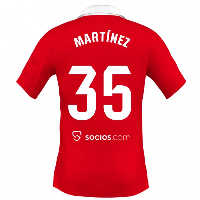 Danxen Barn Ramón Martínez #35 Röd Vit Grå Bortatröja Matchtröjor 2025/26 Tröjor T-Tröja
