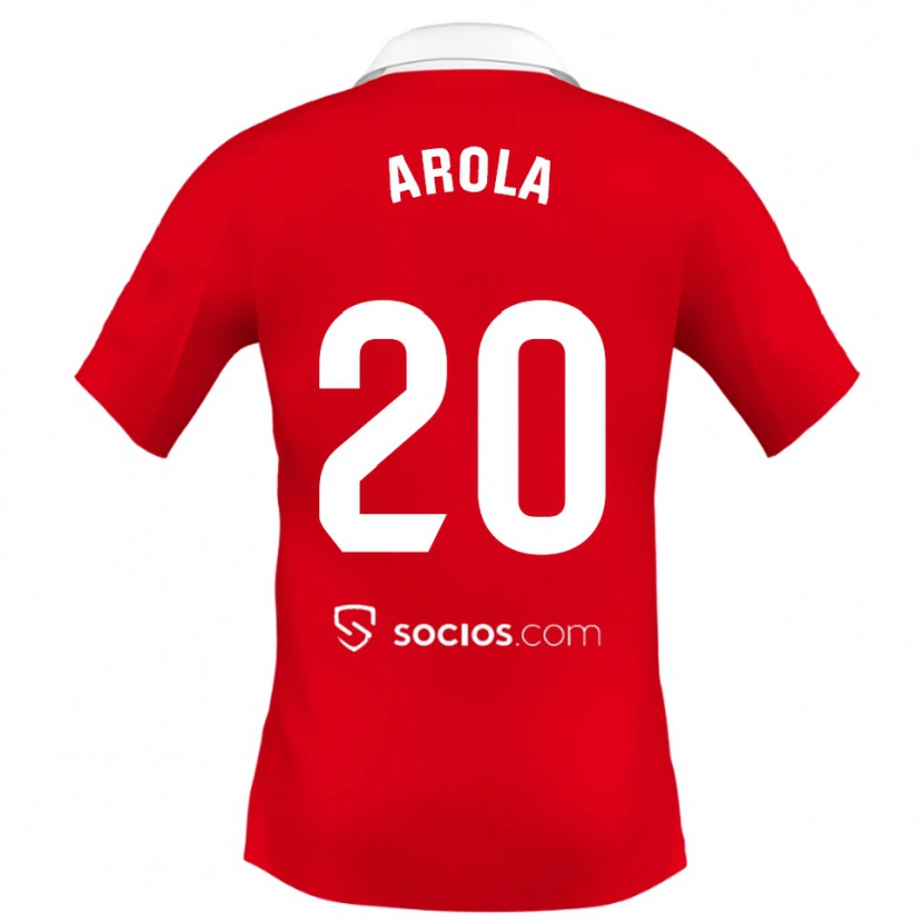 Danxen Barn Arola Aparicio Gili #20 Röd Vit Grå Bortatröja Matchtröjor 2025/26 Tröjor T-Tröja