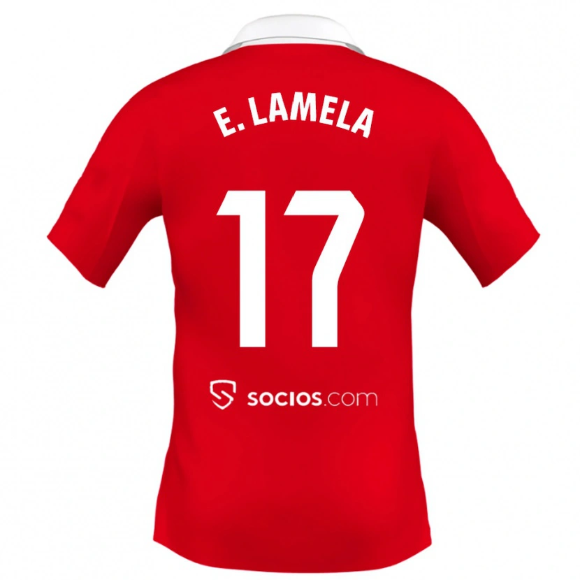 Danxen Barn Erik Lamela #17 Röd Vit Grå Bortatröja Matchtröjor 2025/26 Tröjor T-Tröja