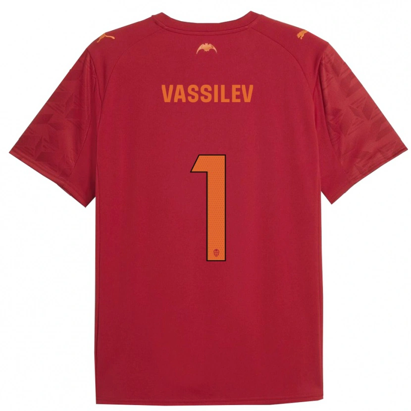 Danxen Barn David Vassilev #1 Röd Orange Bortatröja Matchtröjor 2025/26 Tröjor T-Tröja