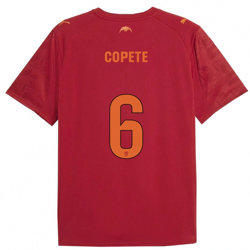 Danxen Barn José Copete #6 Röd Orange Bortatröja Matchtröjor 2025/26 Tröjor T-Tröja