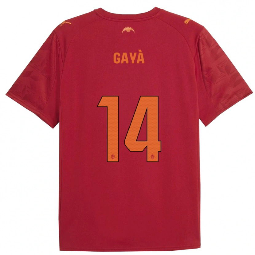 Danxen Barn José Gayà #14 Röd Orange Bortatröja Matchtröjor 2025/26 Tröjor T-Tröja