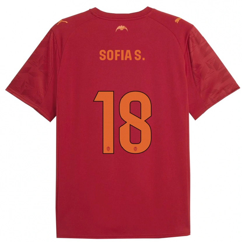 Danxen Barn Sofia Silva #18 Röd Orange Bortatröja Matchtröjor 2025/26 Tröjor T-Tröja