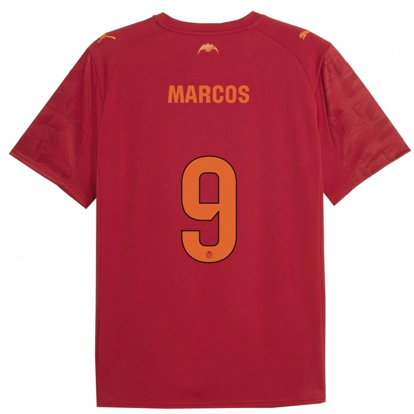 Danxen Barn Ana Marcos #9 Röd Orange Bortatröja Matchtröjor 2025/26 Tröjor T-Tröja