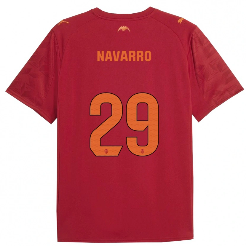 Danxen Barn Marcos Navarro #29 Röd Orange Bortatröja Matchtröjor 2025/26 Tröjor T-Tröja