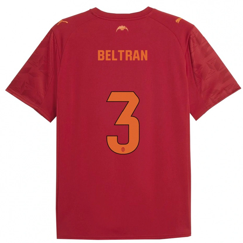 Danxen Barn Bea Beltran #3 Röd Orange Bortatröja Matchtröjor 2025/26 Tröjor T-Tröja