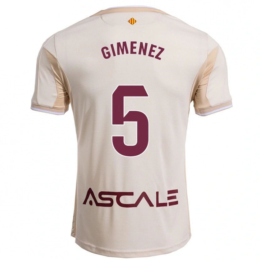 Danxen Barn Yenifer Giménez #5 Off-White Bourgogne Bortatröja Matchtröjor 2025/26 Tröjor T-Tröja