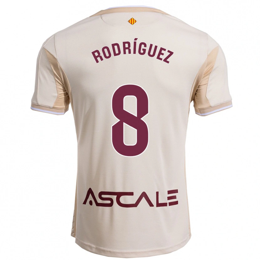 Danxen Barn Unai Rodríguez #8 Off-White Bourgogne Bortatröja Matchtröjor 2025/26 Tröjor T-Tröja