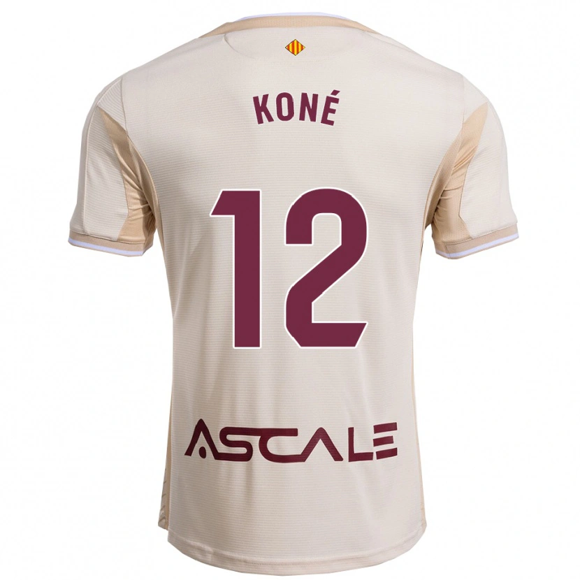 Danxen Barn Ayouba Koné #12 Off-White Bourgogne Bortatröja Matchtröjor 2025/26 Tröjor T-Tröja