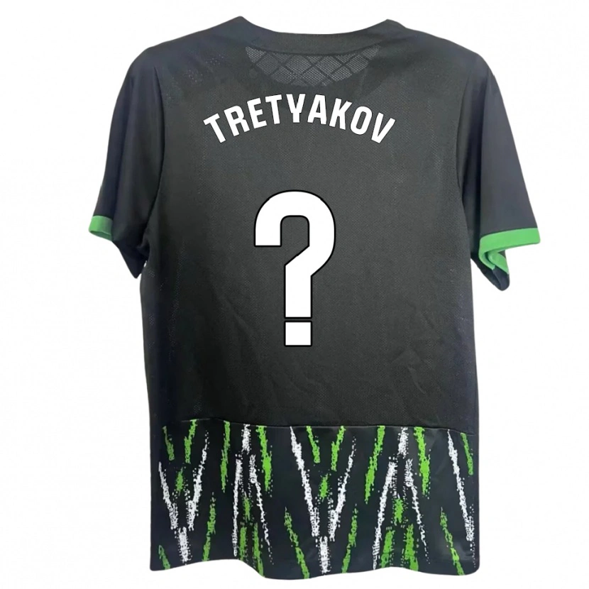 Danxen Barn Ivan Tretyakov #0 Svart Grön Bortatröja Matchtröjor 2025/26 Tröjor T-Tröja