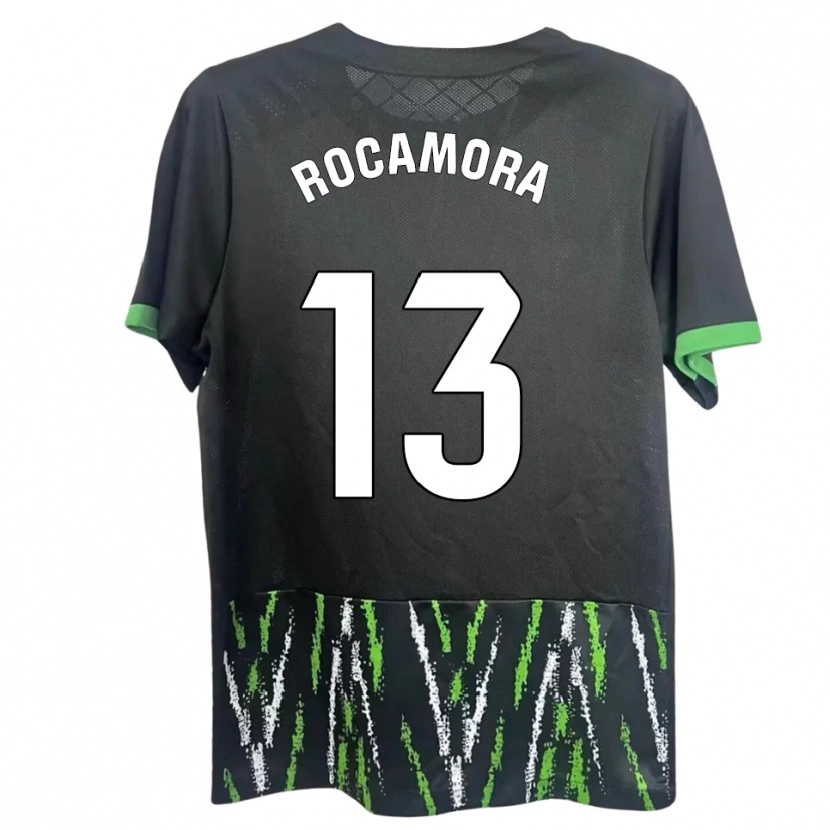 Danxen Barn María Rocamora Díaz #13 Svart Grön Bortatröja Matchtröjor 2025/26 Tröjor T-Tröja
