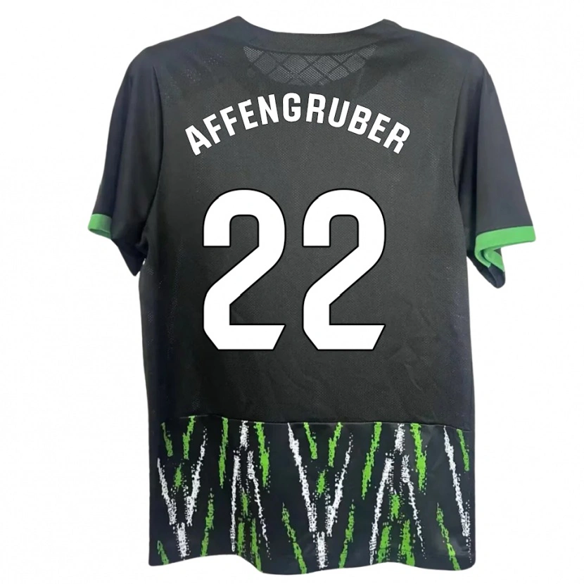 Danxen Barn David Affengruber #22 Svart Grön Bortatröja Matchtröjor 2025/26 Tröjor T-Tröja