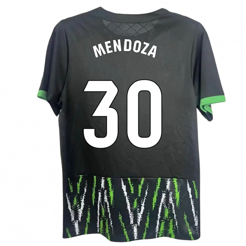 Danxen Barn Rodrigo Mendoza #30 Svart Grön Bortatröja Matchtröjor 2025/26 Tröjor T-Tröja