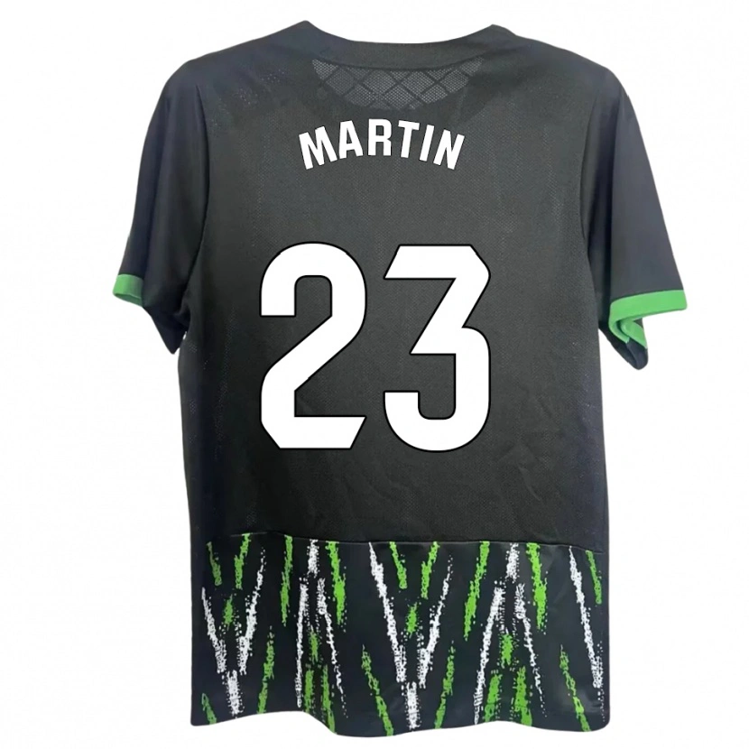 Danxen Barn Carlos Martin #23 Svart Grön Bortatröja Matchtröjor 2025/26 Tröjor T-Tröja