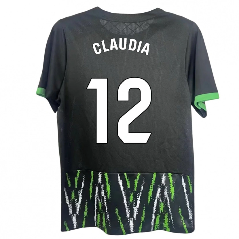 Danxen Barn Claudia Rabasco Campello #12 Svart Grön Bortatröja Matchtröjor 2025/26 Tröjor T-Tröja