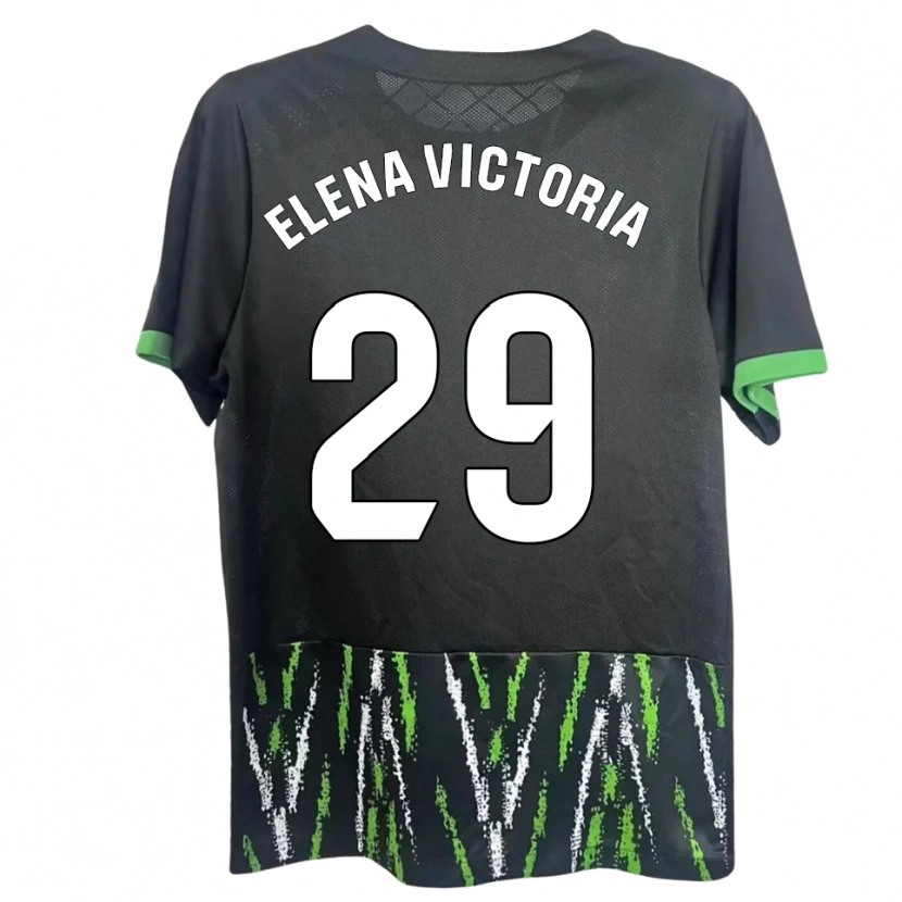 Danxen Barn Elena Victoria Mas Berna #29 Svart Grön Bortatröja Matchtröjor 2025/26 Tröjor T-Tröja