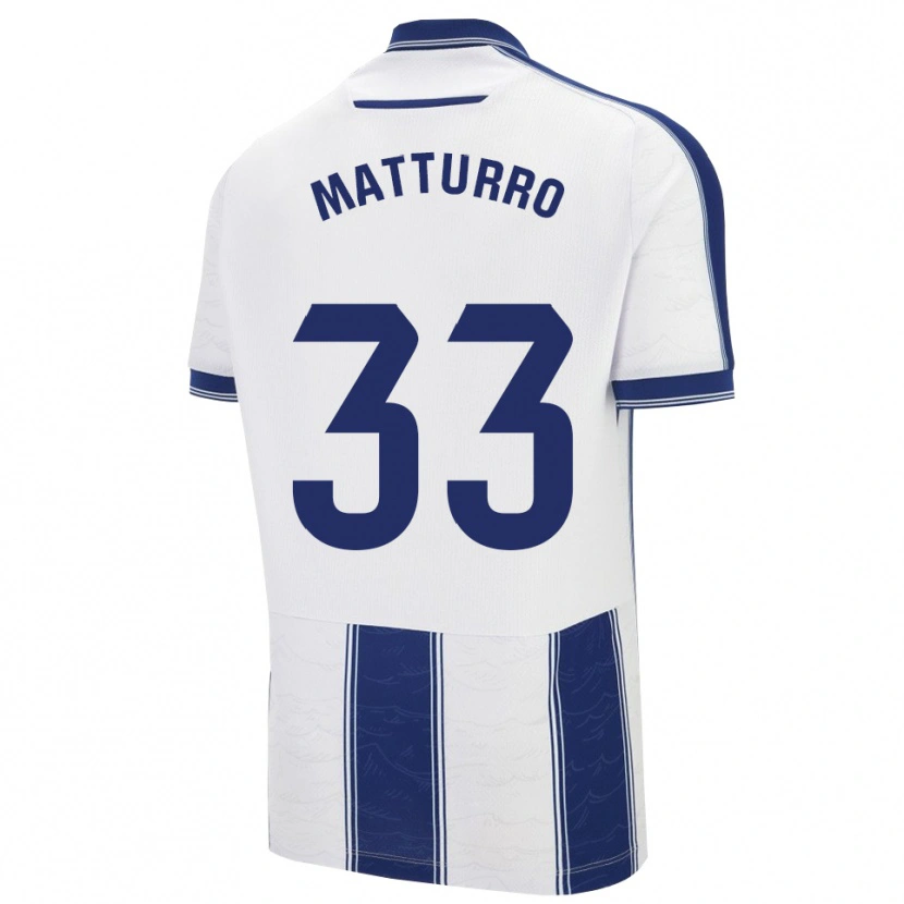 Danxen Barn Alan Matturro #33 Marinblå Vit Bortatröja Matchtröjor 2025/26 Tröjor T-Tröja