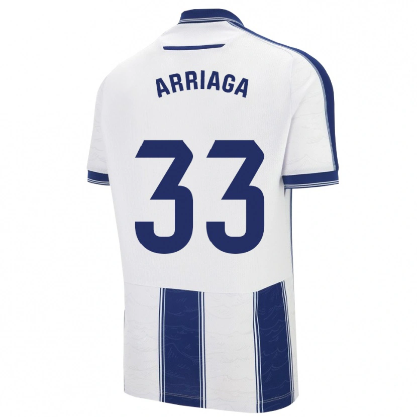 Danxen Barn Kervin Arriaga #33 Marinblå Vit Bortatröja Matchtröjor 2025/26 Tröjor T-Tröja