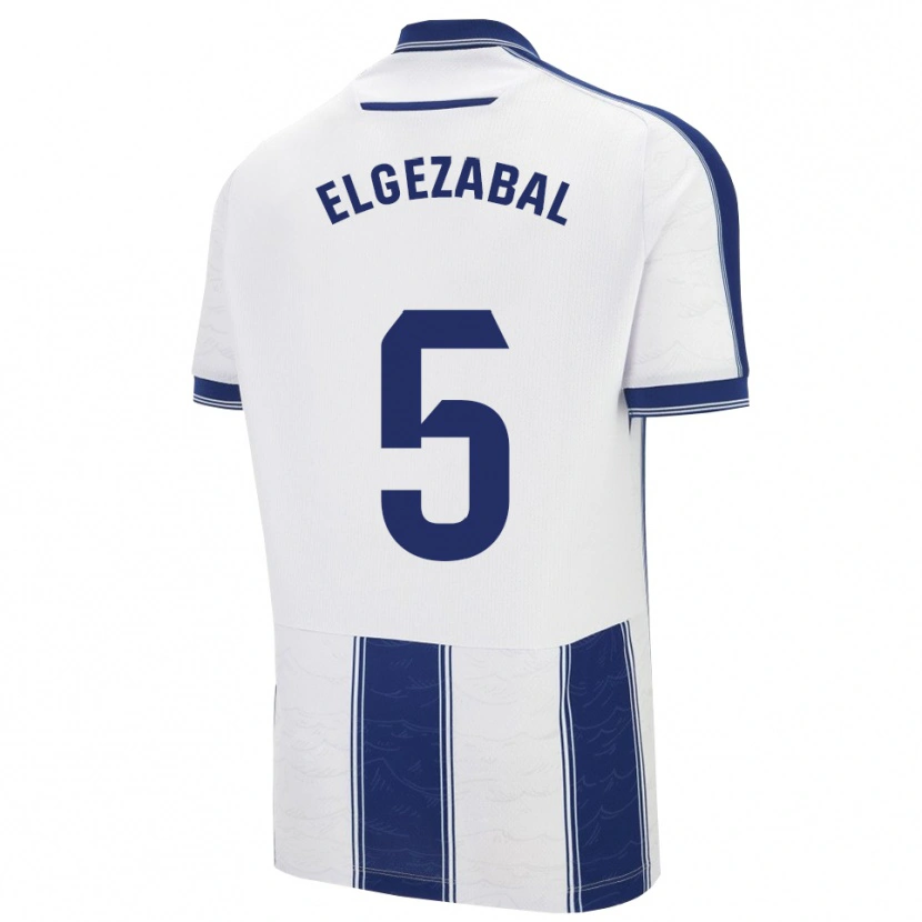 Danxen Barn Unai Elgezabal #5 Marinblå Vit Bortatröja Matchtröjor 2025/26 Tröjor T-Tröja