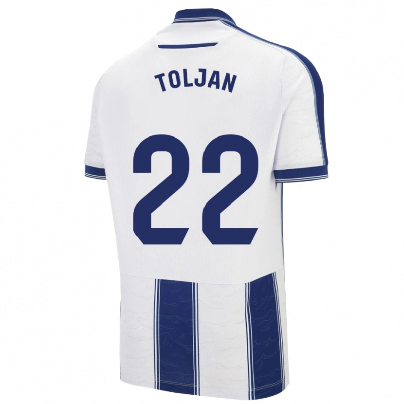 Danxen Barn Jeremy Toljan #22 Marinblå Vit Bortatröja Matchtröjor 2025/26 Tröjor T-Tröja