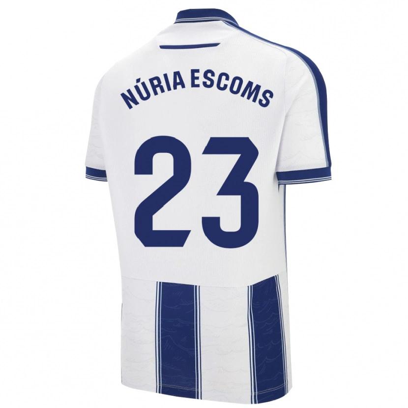 Danxen Barn Núria Escoms #23 Marinblå Vit Bortatröja Matchtröjor 2025/26 Tröjor T-Tröja