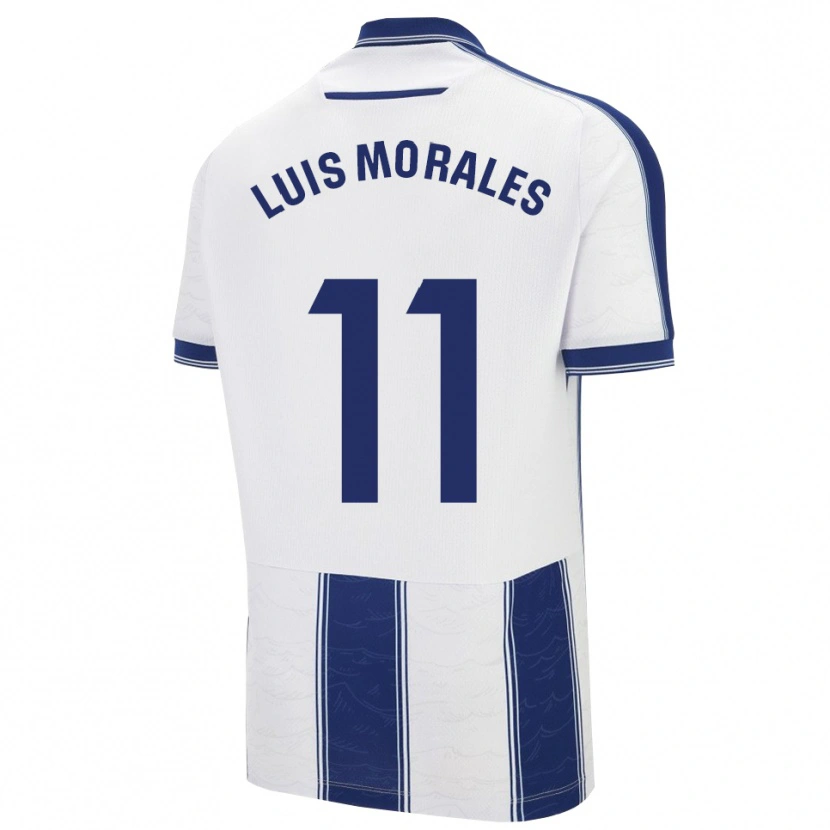 Danxen Barn José Luis Morales #11 Marinblå Vit Bortatröja Matchtröjor 2025/26 Tröjor T-Tröja
