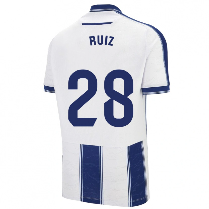 Danxen Barn Joan Ruiz #28 Marinblå Vit Bortatröja Matchtröjor 2025/26 Tröjor T-Tröja
