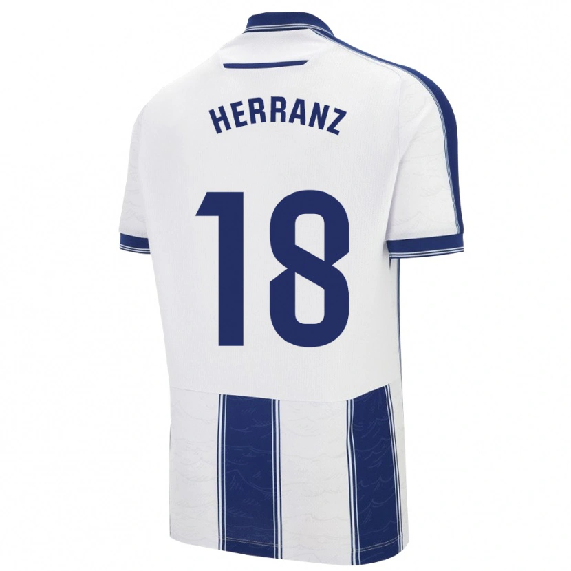 Danxen Barn Alejandro Herranz #18 Marinblå Vit Bortatröja Matchtröjor 2025/26 Tröjor T-Tröja