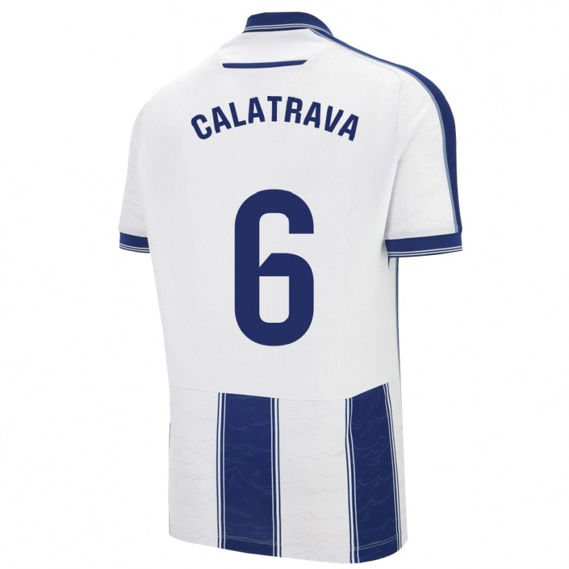 Danxen Barn Alberto Calatrava #6 Marinblå Vit Bortatröja Matchtröjor 2025/26 Tröjor T-Tröja