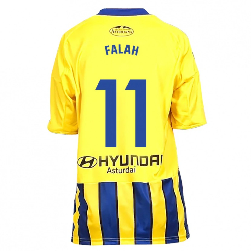 Danxen Barn Omar Falah #11 Gul Blå Bortatröja Matchtröjor 2025/26 Tröjor T-Tröja
