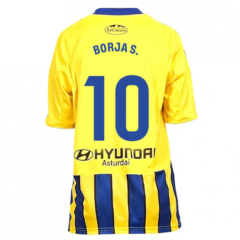 Danxen Barn Borja Sánchez #10 Gul Blå Bortatröja Matchtröjor 2025/26 Tröjor T-Tröja