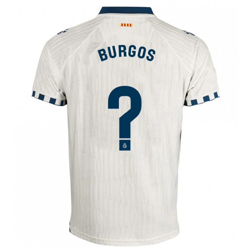 Danxen Barn Hugo Burgos #0 Vit Blå Bortatröja Matchtröjor 2025/26 Tröjor T-Tröja