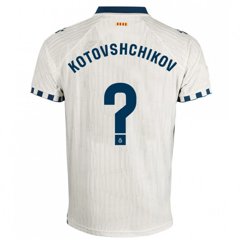 Danxen Barn Makar Kotovshchikov #0 Vit Blå Bortatröja Matchtröjor 2025/26 Tröjor T-Tröja