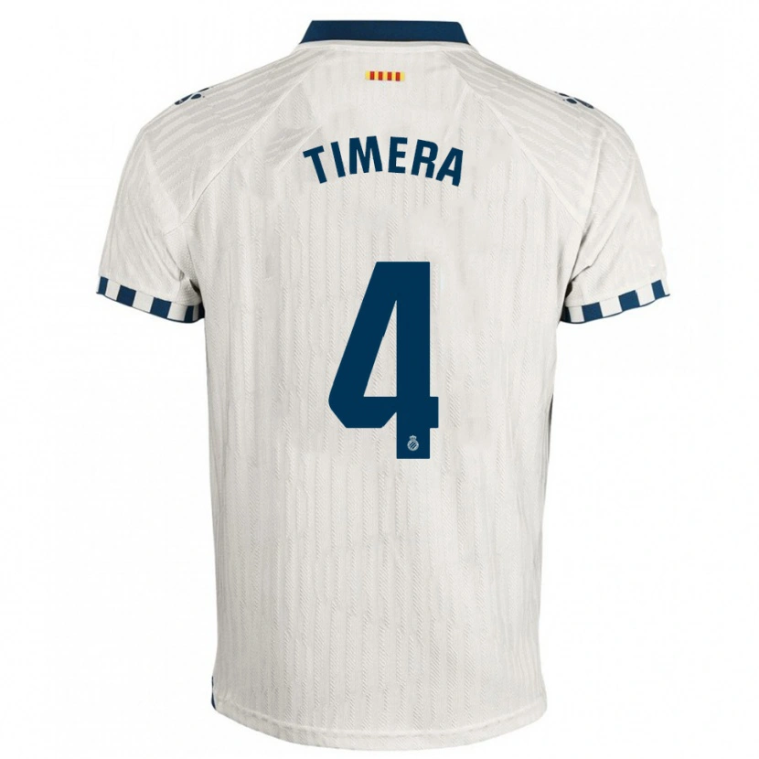 Danxen Barn Adama Timera #4 Vit Blå Bortatröja Matchtröjor 2025/26 Tröjor T-Tröja