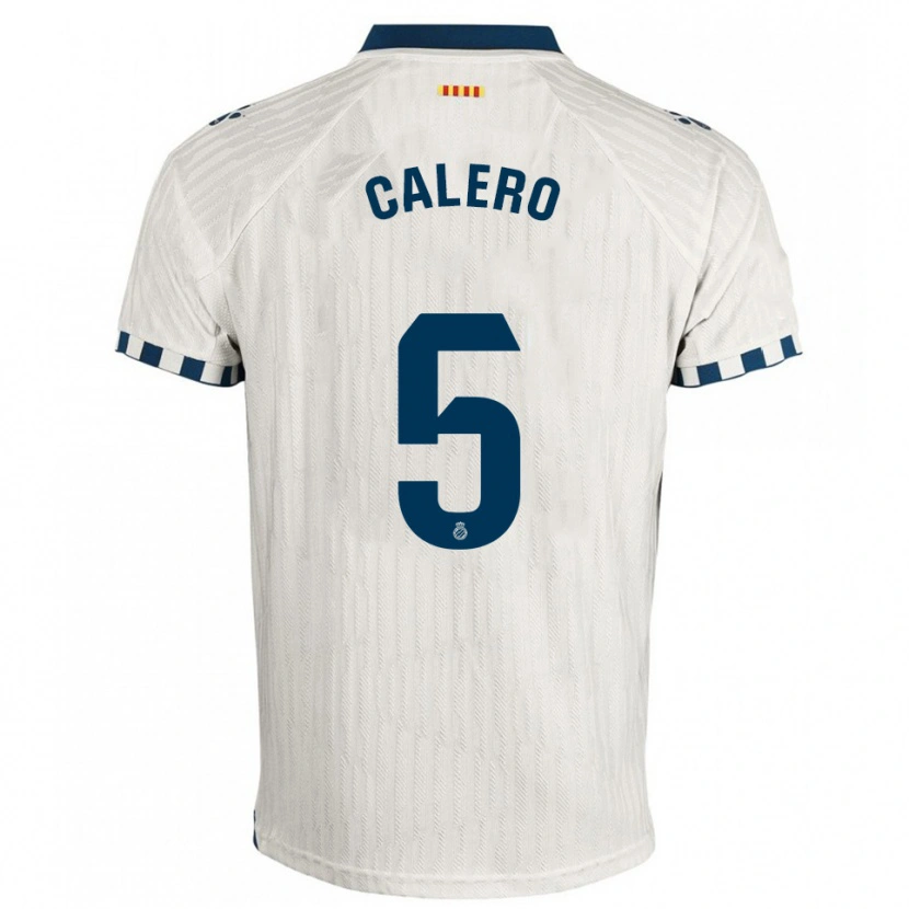 Danxen Barn Fernando Calero #5 Vit Blå Bortatröja Matchtröjor 2025/26 Tröjor T-Tröja